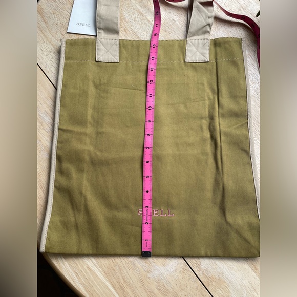 Spell Foxglove Olive Floral Embroidered Tote NWT - Picture 6 of 8